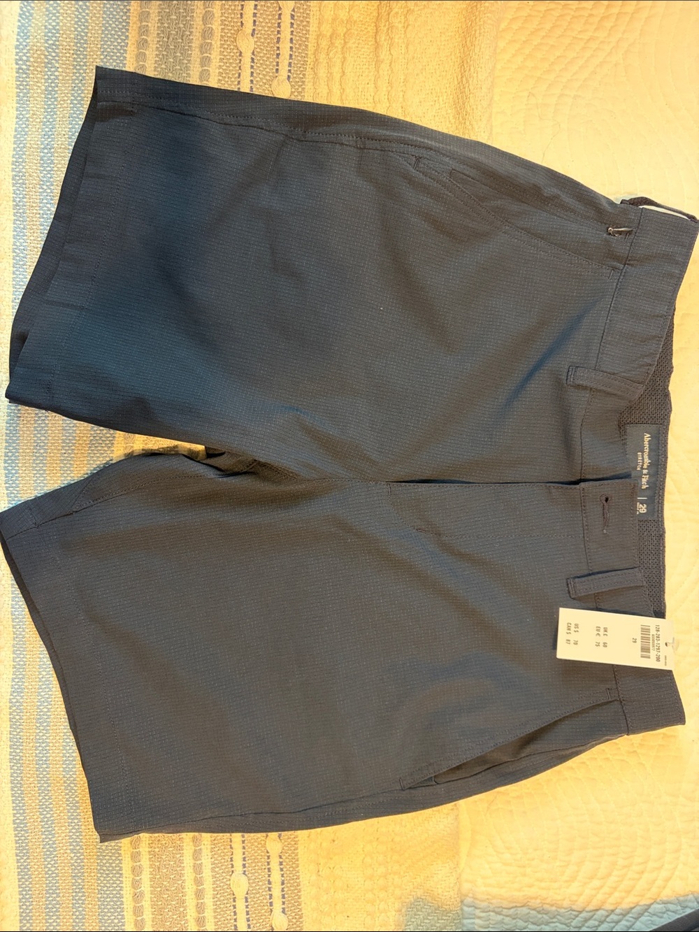 Abercrombie & Fitch Men's Athletic Shorts in Navy Blue